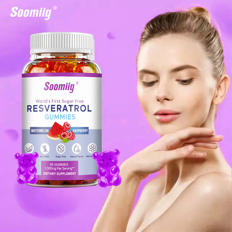 Resveratrol Capsule Anti Aging - Soomiig Resveratrol Gummies - 1500 Mg,