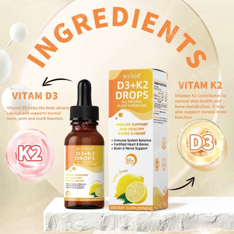 Vitamin D3 K2 Drop - Vitamin D3 K2 Liquid Drops 60ml