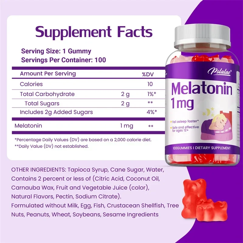 Melatonin Gummies 1mg - Helps  - Melatonin Sleep Gummy avis et prix