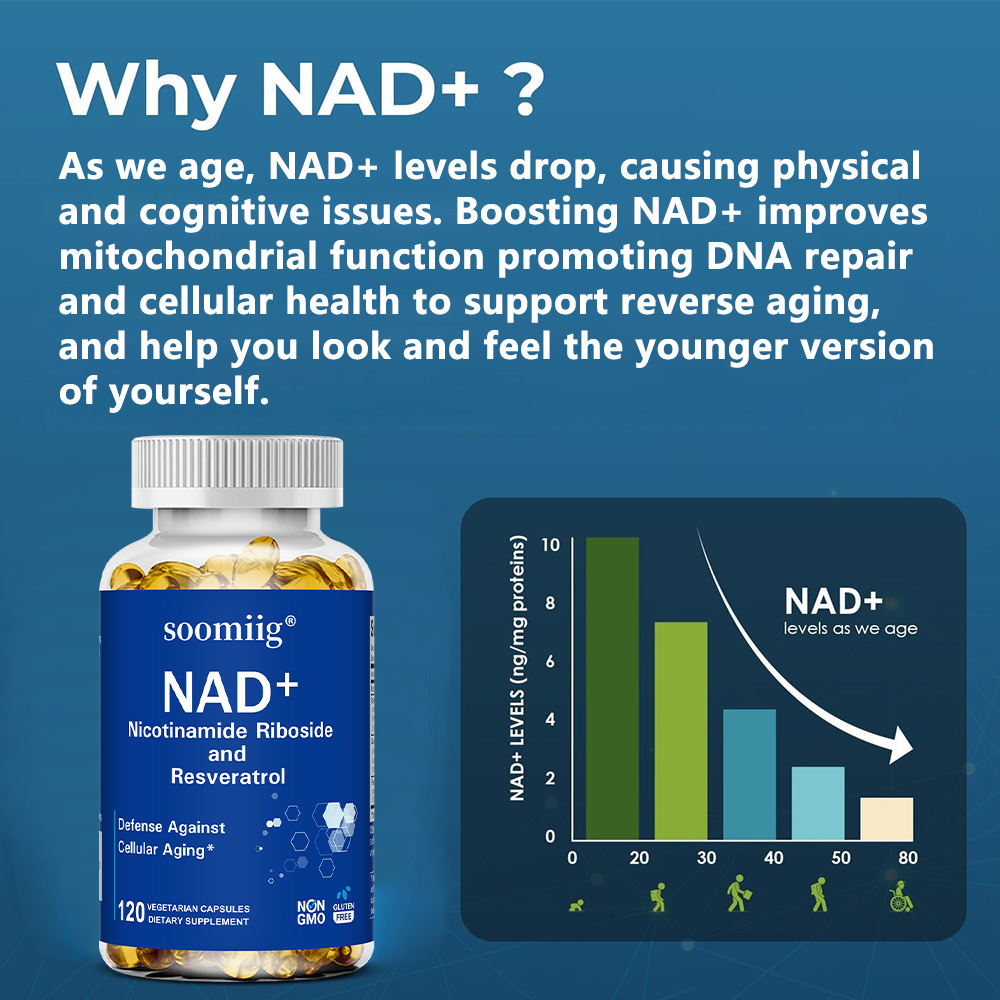 NAD Supplement - with Nicotina - Resveratrol Capsule Anti Aging avis et prix