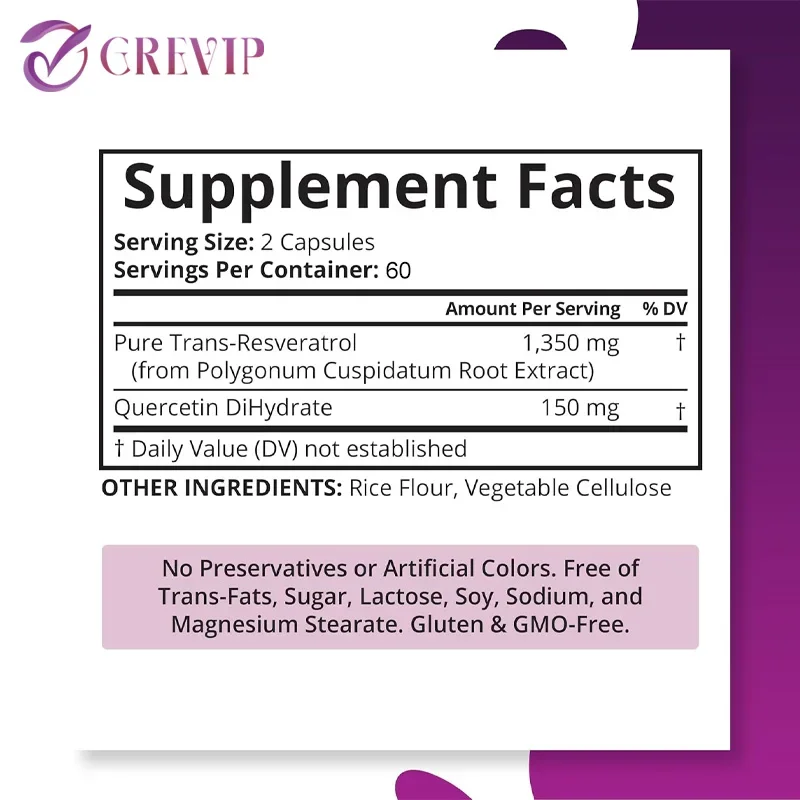 Trans-Resveratrol 1500mg - Pot - Resveratrol Capsule Anti Aging avis et prix