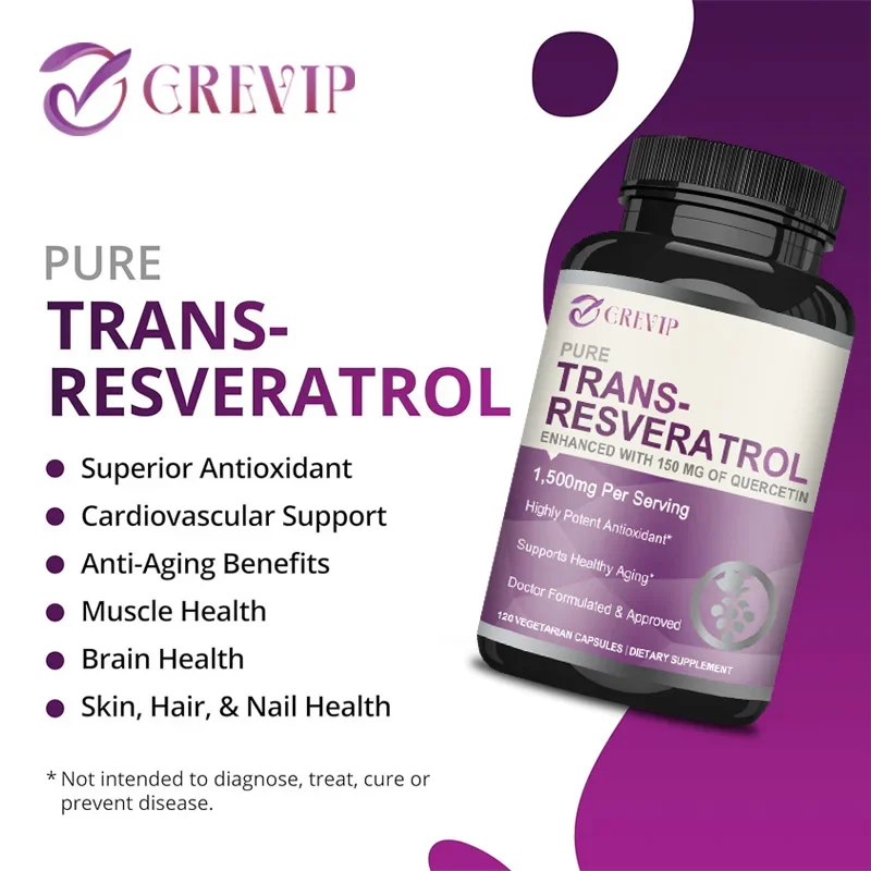 Trans-Resveratrol 1500mg - Pot - Resveratrol Capsule Anti Aging avis et prix