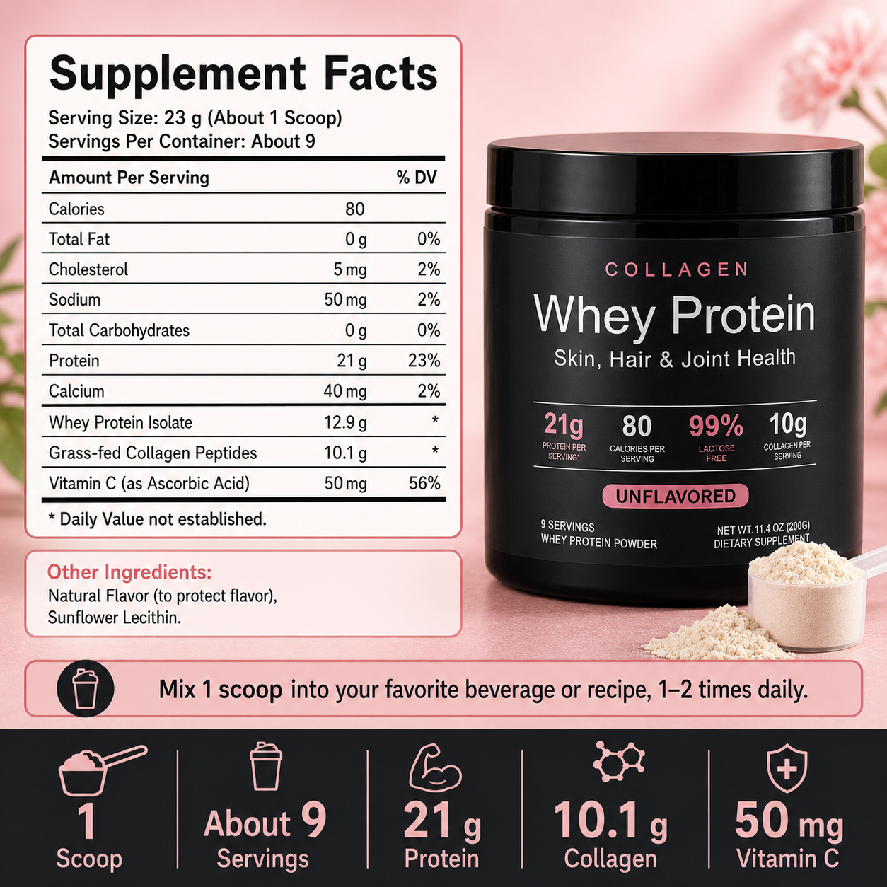 Collagen Whey Protein Powder 2 - Nutrition And Fitness avis et prix