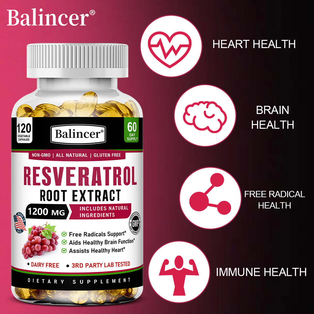 Resveratrol Root Extract 1200m - Resveratrol Capsule Anti Aging avis et prix