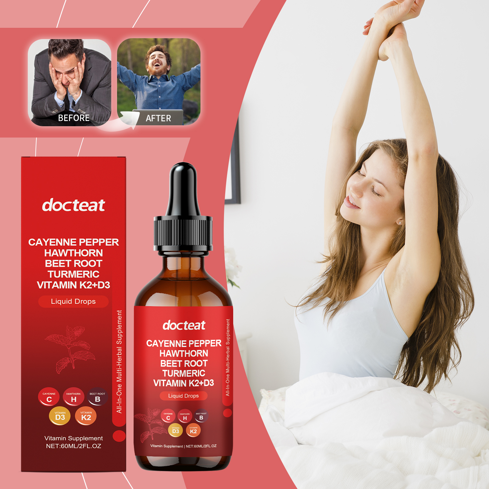 Cayenne Pepper Drops with Hawt - Vitamin D3 K2 Drop avis et prix