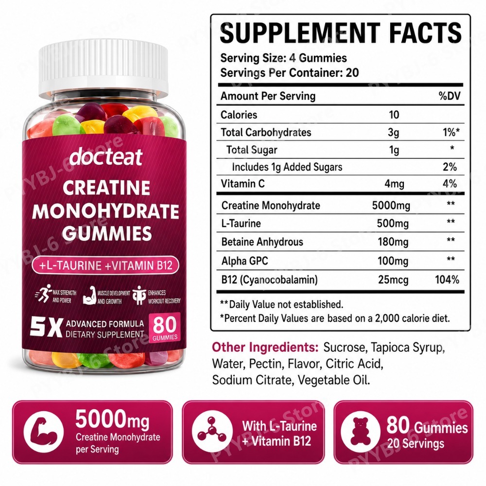 Creatine Monohydrate Gummies 8 - Nutrition Fitness avis et prix