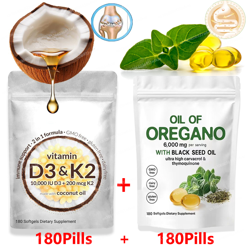 180+180Capsules Oil of Oregano - Vitamin D3 K2 Drop avis et prix