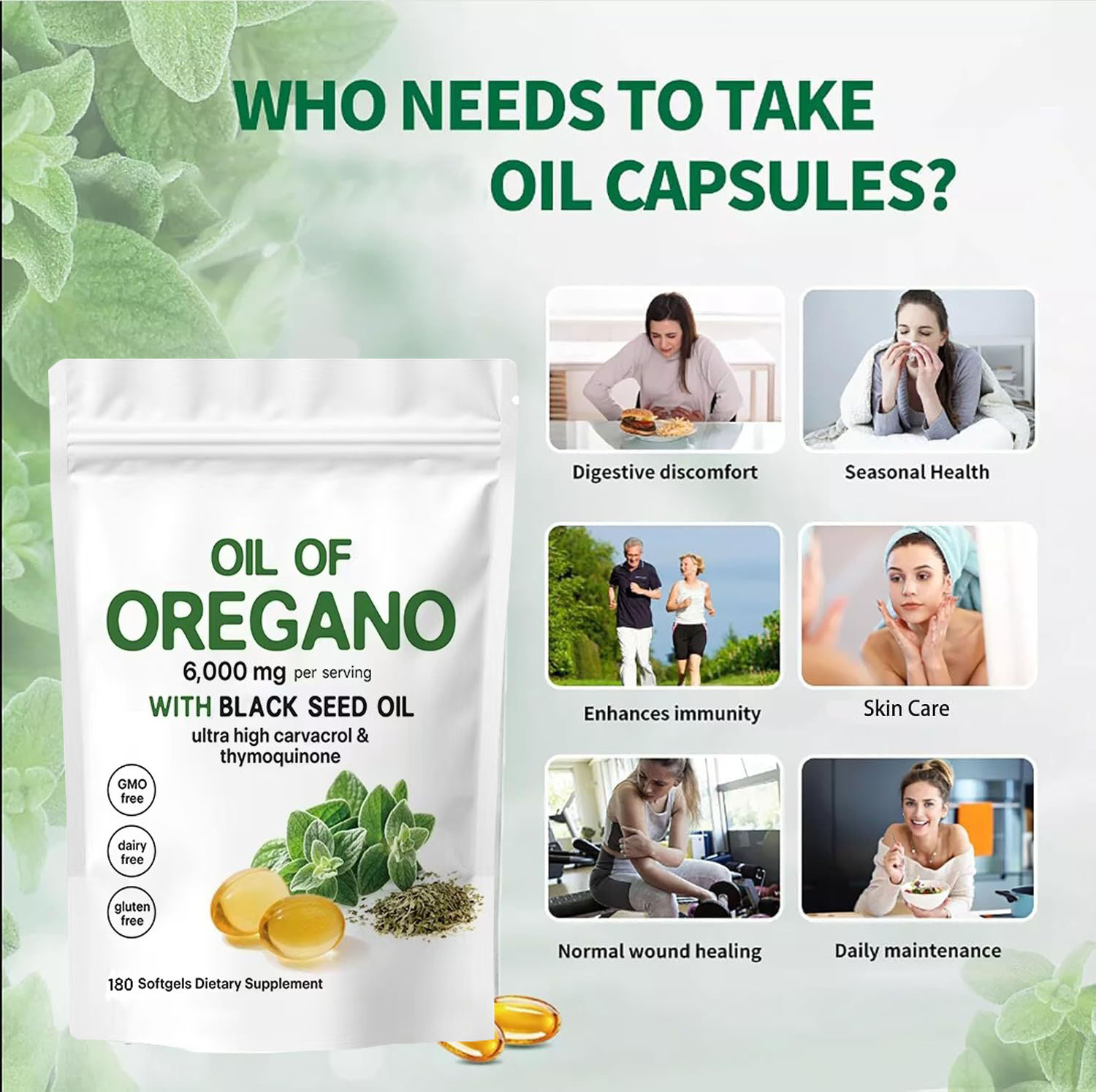 180+180Capsules Oil of Oregano - Vitamin D3 K2 Drop avis et prix
