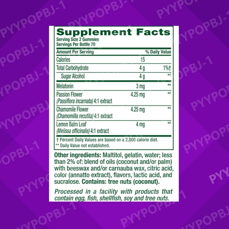 Melatonin Gummy Vitamins 3mg S - Melatonin Sleep Gummy avis et prix