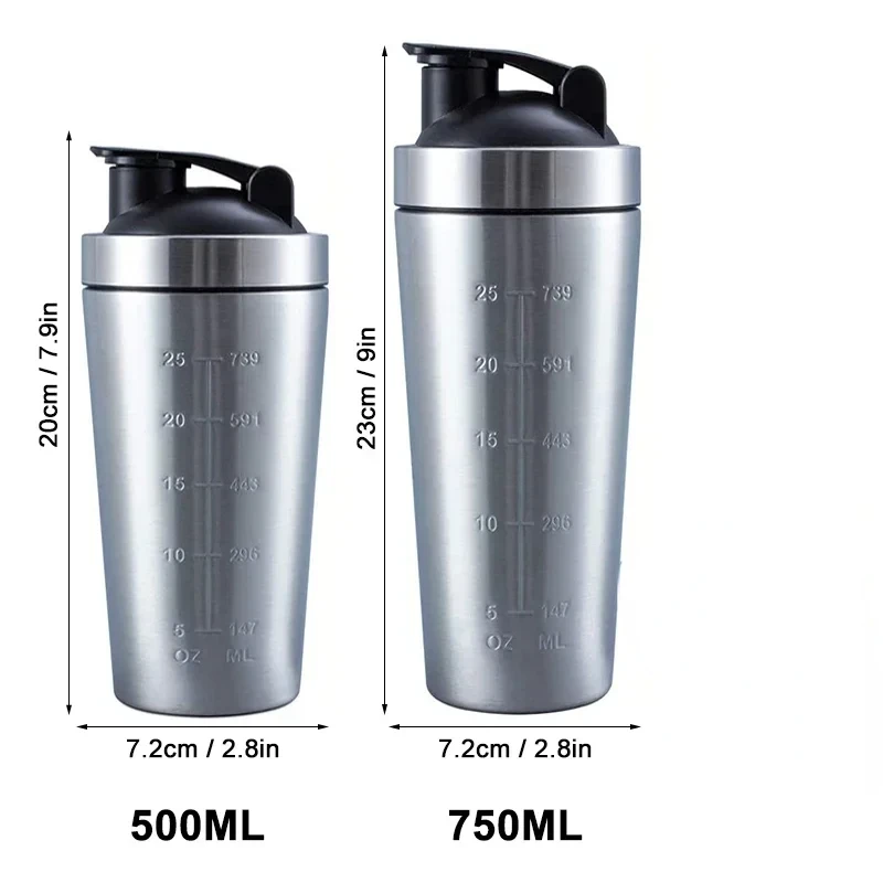 Stainless Steel Protein Shaker - Nutrition And Fitness avis et prix