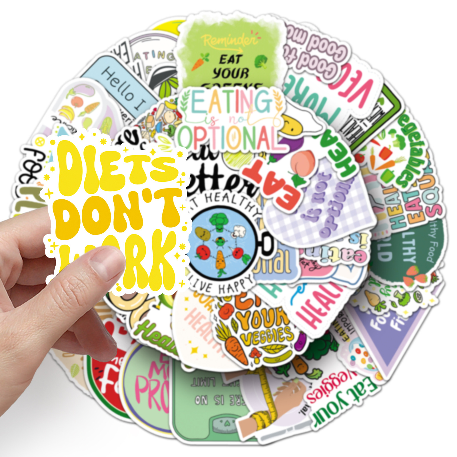 50PCS Healthy Food Stickers fo - Fitness Nutrition Diet avis et prix