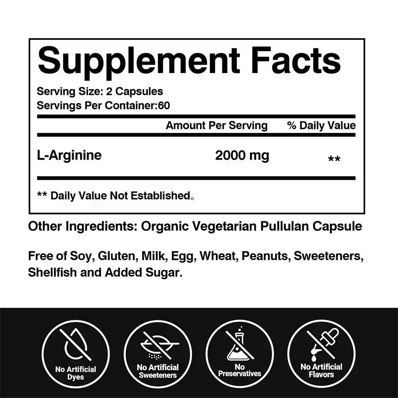Men's L Arginine Capsules Supp - Pre Workout Supplement avis et prix