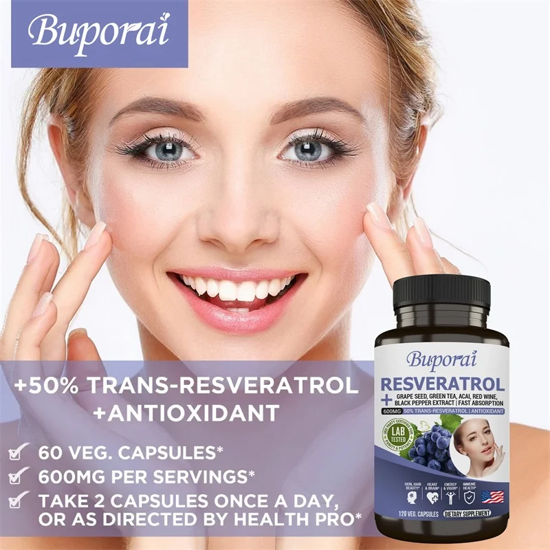Resveratrol Capsules - Antioxi - Resveratrol Capsule Anti Aging avis et prix
