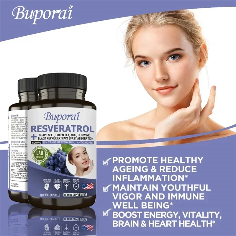 Resveratrol Capsules - Antioxi - Resveratrol Capsule Anti Aging avis et prix