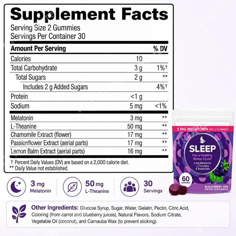 Sleep Gummies with Melatonin 3 - Melatonin Sleep Gummy avis et prix
