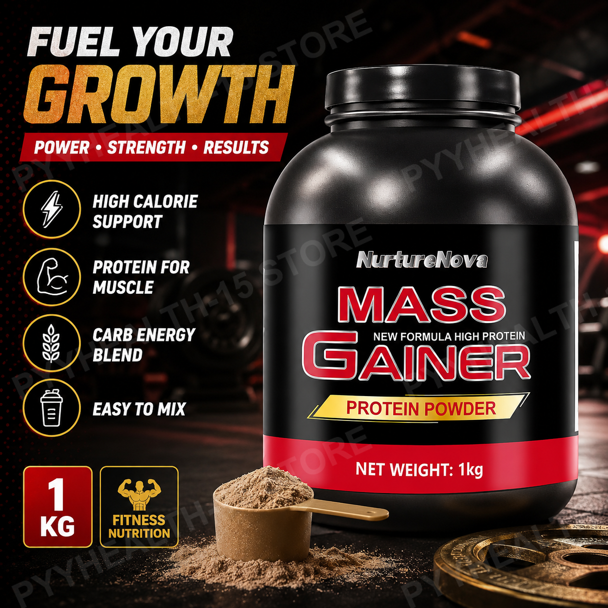 Mass Gainer Protein Powder 1kg - Nutrition And Fitness avis et prix