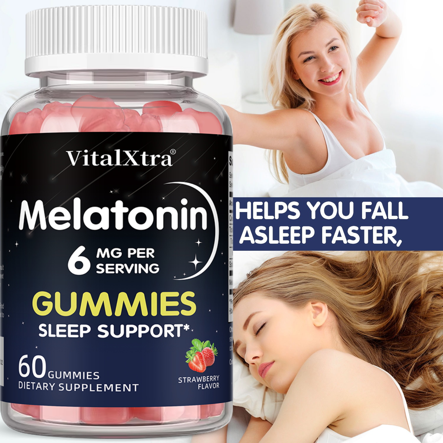 Melatonin Gummies 6mg, Natural - Melatonin Sleep Gummy avis et prix