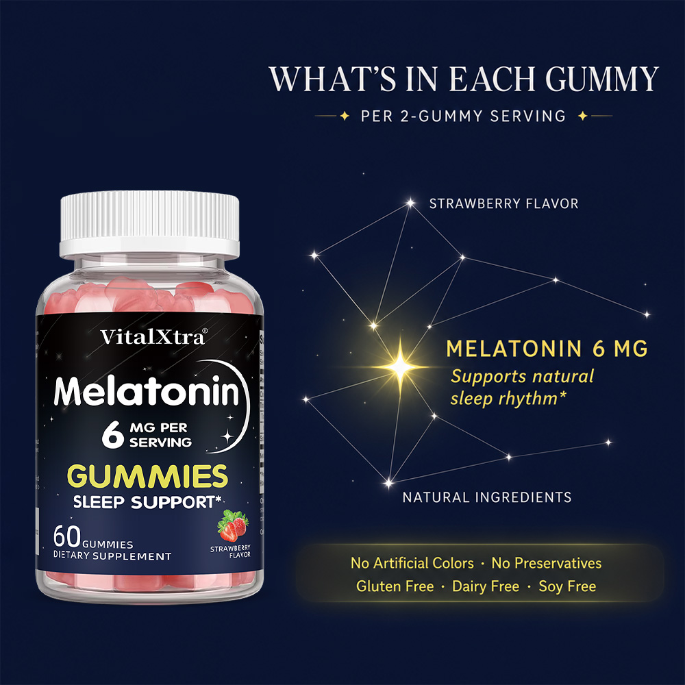 Melatonin Gummies 6mg, Natural - Melatonin Sleep Gummy avis et prix