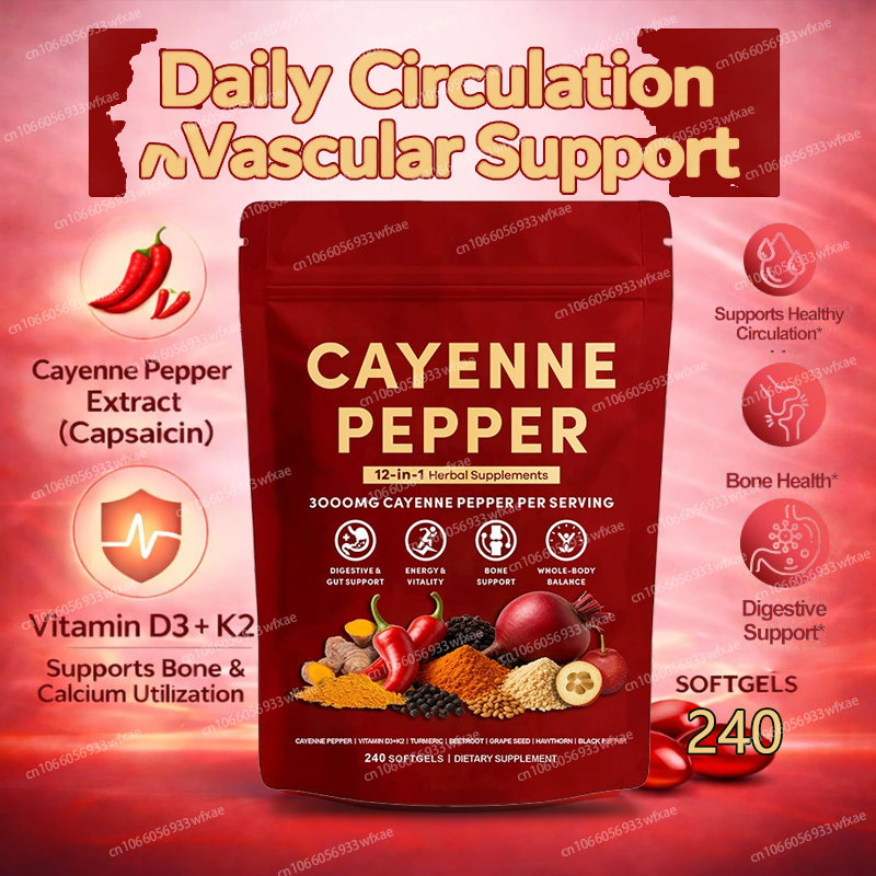 Cayenne Pepper 240 Softgels Su - Vitamin D3 K2 Drop avis et prix