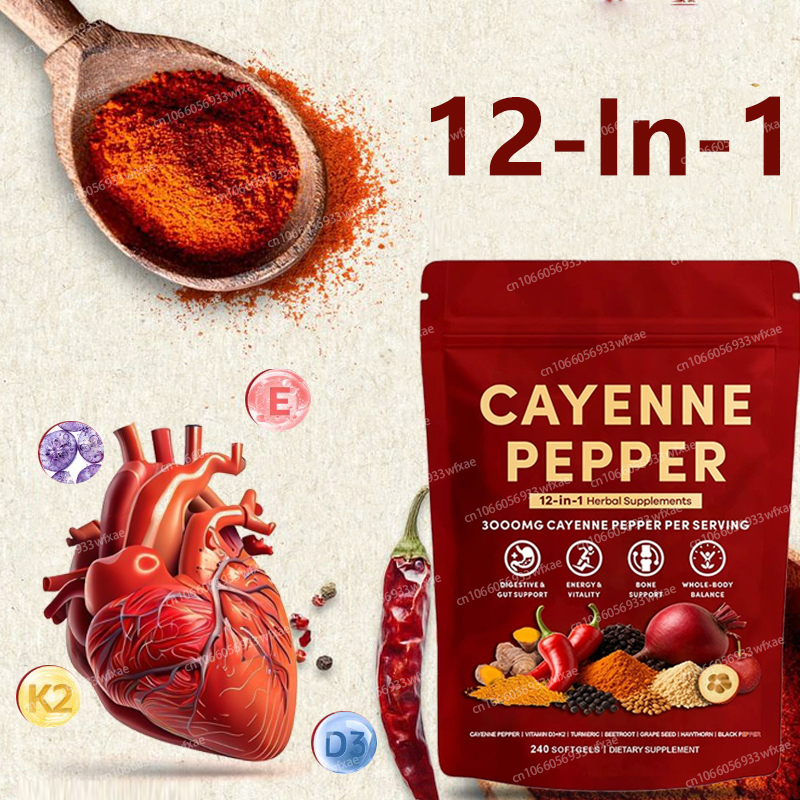 Cayenne Pepper 240 Softgels Su - Vitamin D3 K2 Drop avis et prix