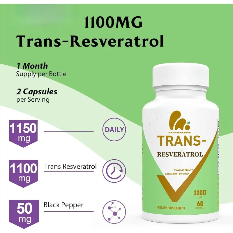 99% Resveratrol 1100mg Antioxi - Resveratrol Capsule Anti Aging avis et prix