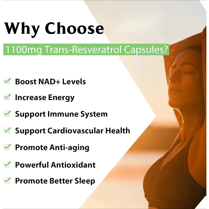 99% Resveratrol 1100mg Antioxi - Resveratrol Capsule Anti Aging avis et prix