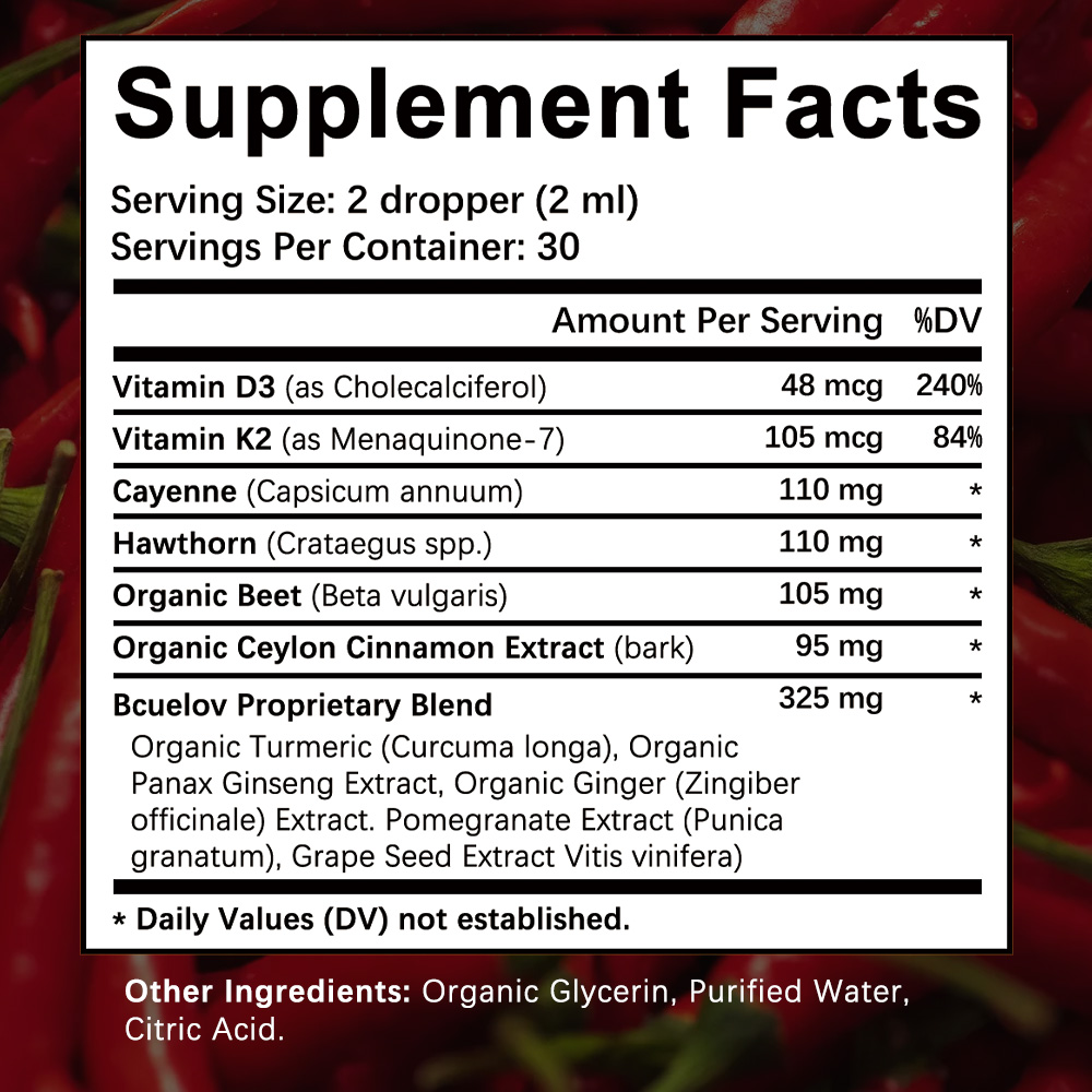 Cayenne Pepper Drops Supplemen - Vitamin D3 K2 Drop avis et prix