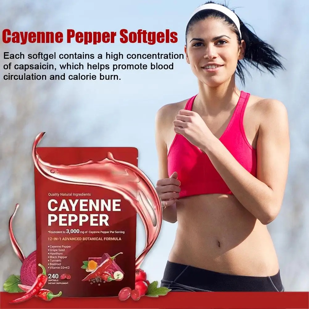 240 Softgels Cayenne Pepper Ca - Vitamin D3 K2 Drop avis et prix