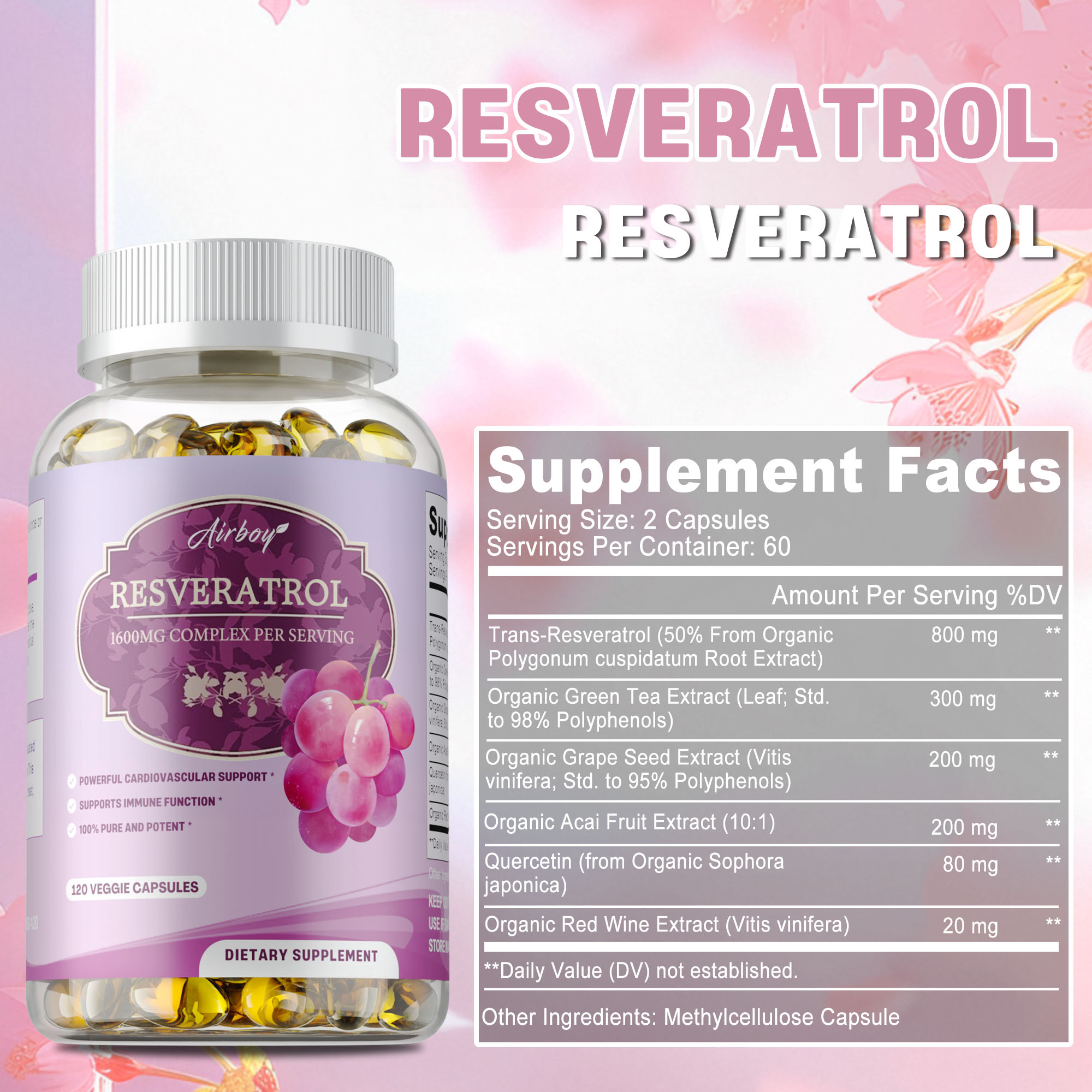 Resveratrol Capsules - Enhance - Resveratrol Capsule Anti Aging avis et prix