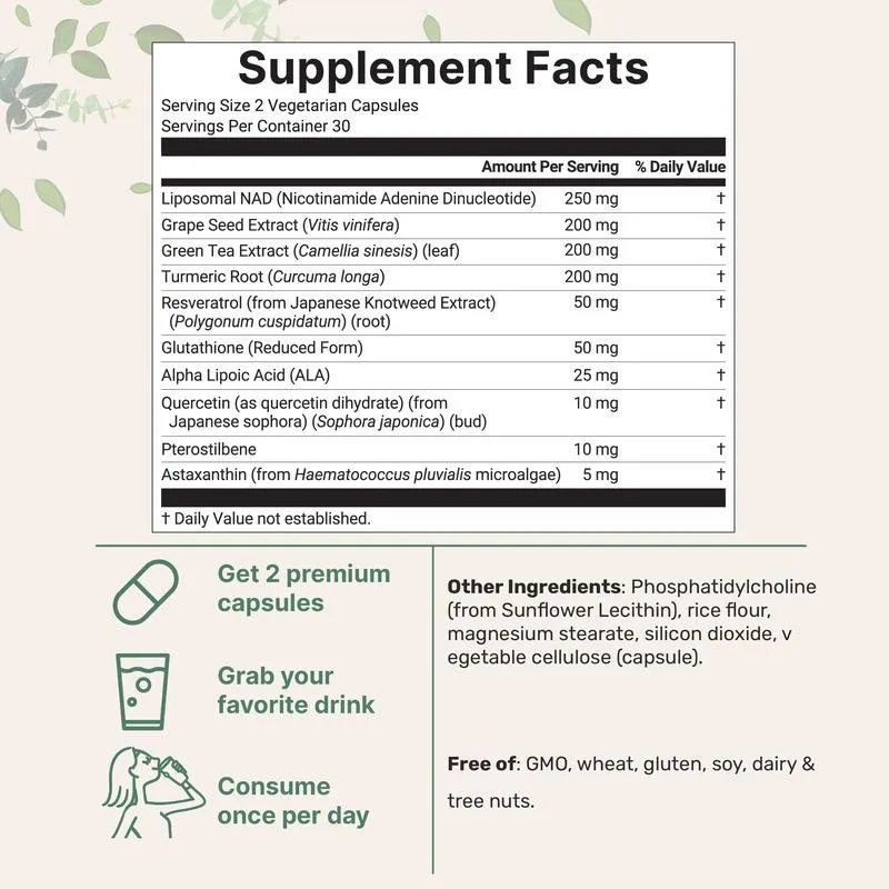Extra Strength NAD Supplement  - Resveratrol Capsule Anti Aging avis et prix