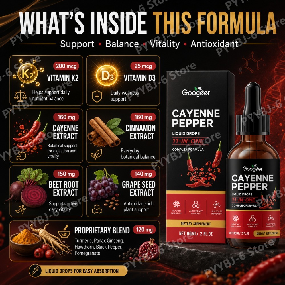 Googeer Cayenne Pepper Liquid  - Vitamin D3 K2 Drop avis et prix