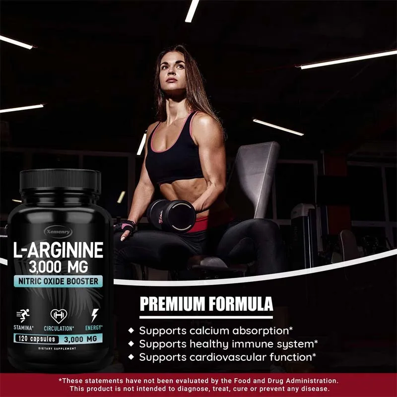 L-Arginine 3000mg - for Energy - Pre Workout Supplement avis et prix
