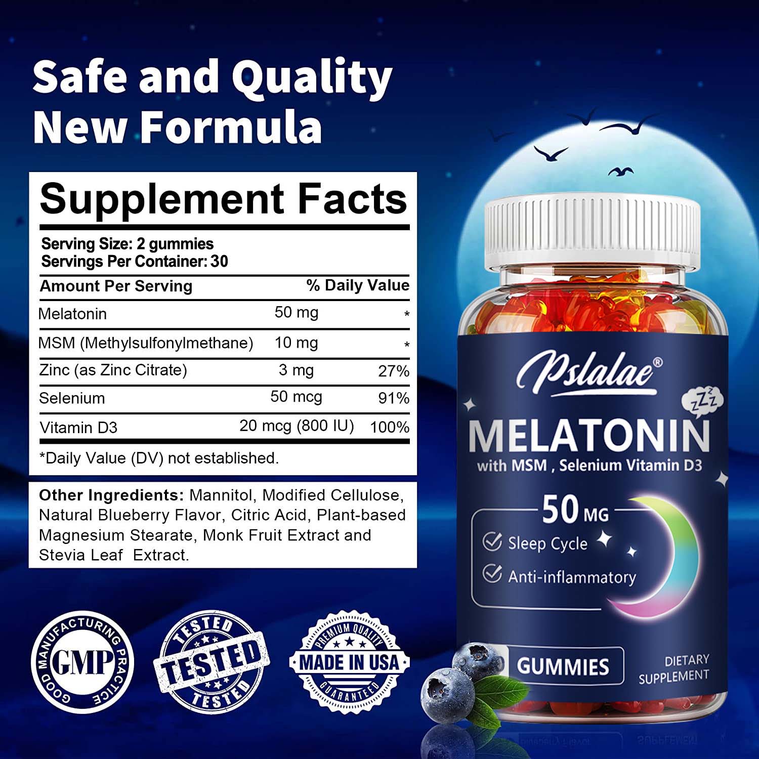 Melatonin Gummies 50mg - Anxie - Melatonin Sleep Gummy avis et prix